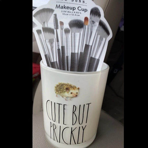 Rae Dunn Other - SOLD. Rae Dunn CUTE BUT PRICKLY Makeup Cup ✨Rare✨